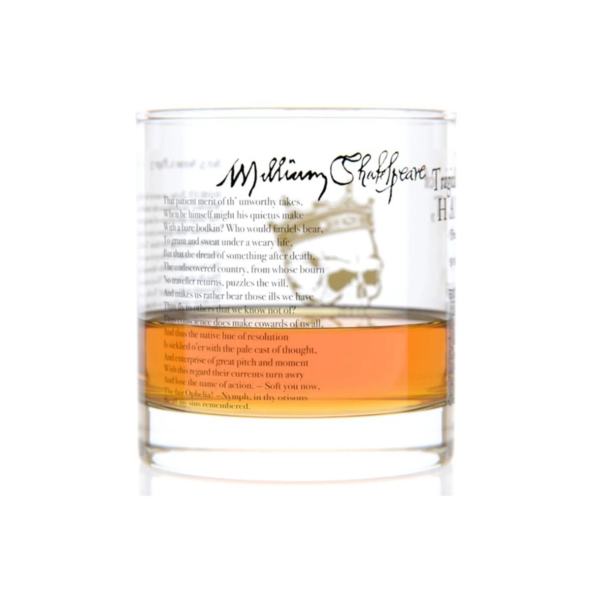 Shakespeare's Hamlet Rocks Glass - Image 3